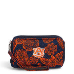 Collegiate RFID All in One Crossbody Bag-Navy/Orange Bandana with Auburn University Logo-Image 1-Vera Bradley