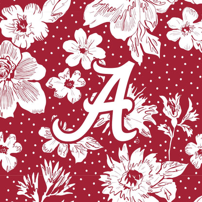 Tervis 24oz Wide Mouth Bottle-Cardinal/White Rain Garden with The University of Alabama-Image 2-Vera Bradley