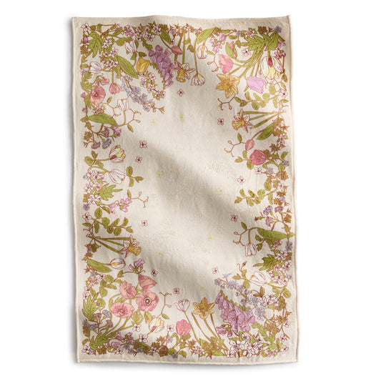 Plush Throw Blanket-Meadow Bouquet Subtle Seedpearl-Image 1-Vera Bradley