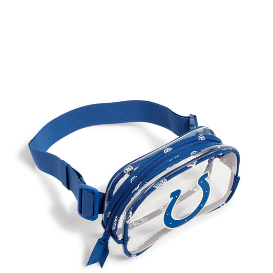 NFL Clear Small Belt Bag-Blue/White Bandana with Indianapolis Colts-Image 2-Vera Bradley