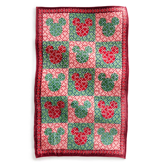 Disney Plush Throw Blanket-Mickey Mouse Kaleidoscope Holiday-Image 2-Vera Bradley